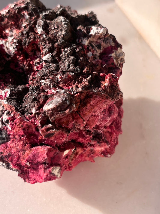Rare “Red Velvet” Variscite in Limestone Specimen #7