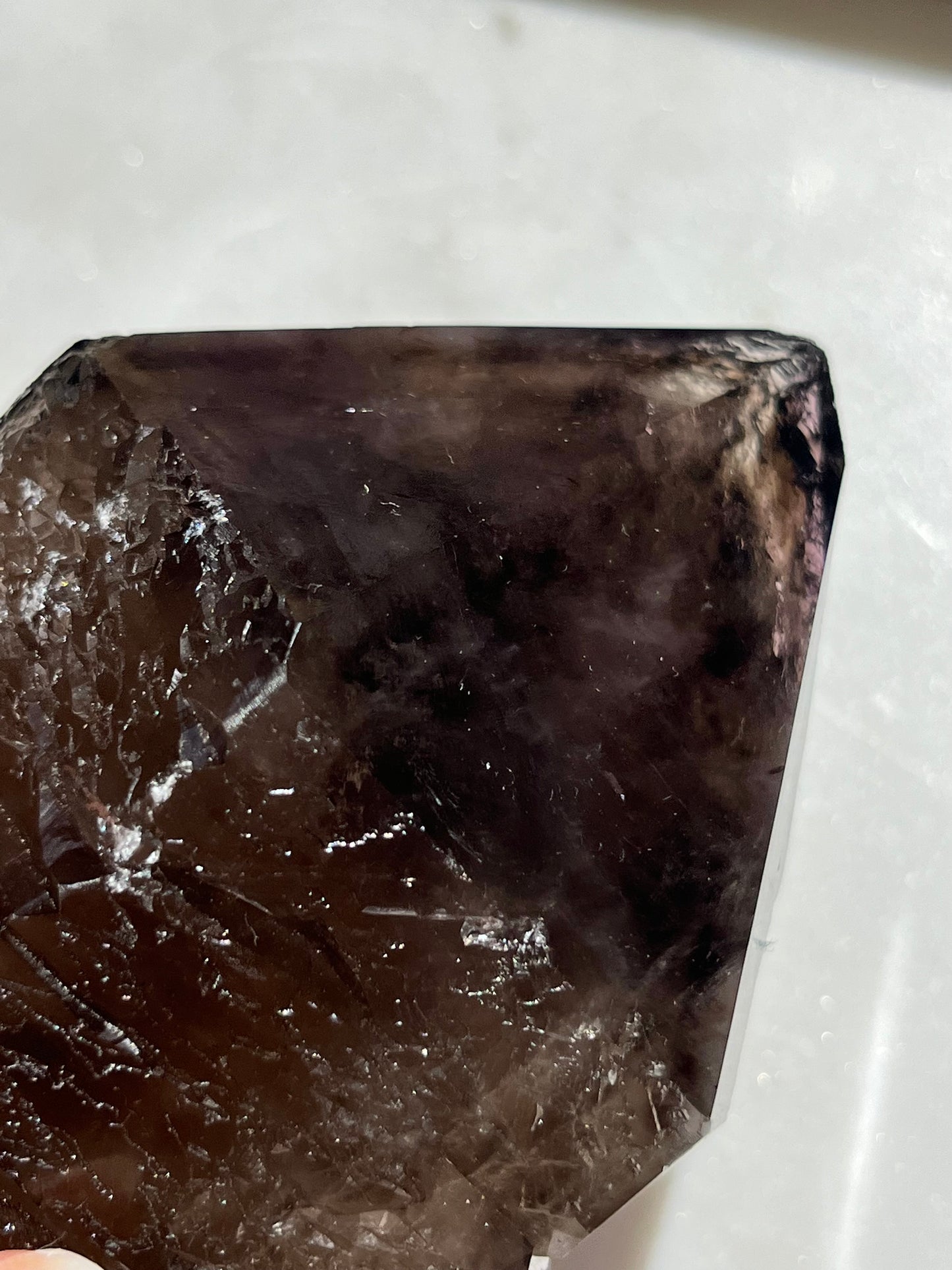 'Etheris' Australian Dark Smokey Amethyst Point w/Record Keeper Features #6
