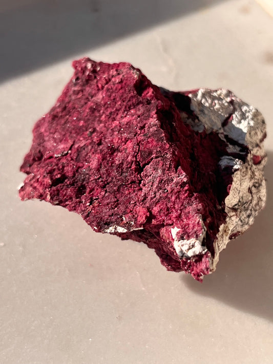 Rare “Red Velvet” Variscite in Limestone Specimen #4