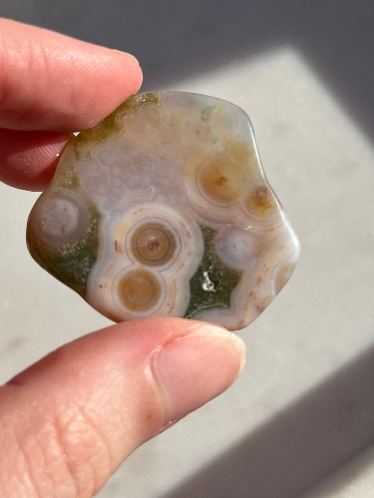 Octava vena Ocean Jasper forma libre grande y gruesa