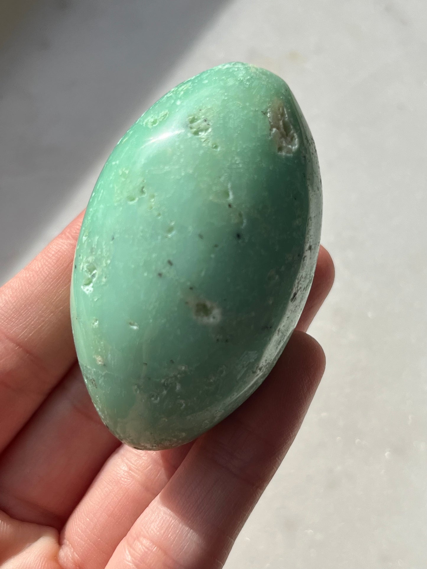 Indonesian Chrysoprase w/Dendritic Inclusions Shiva