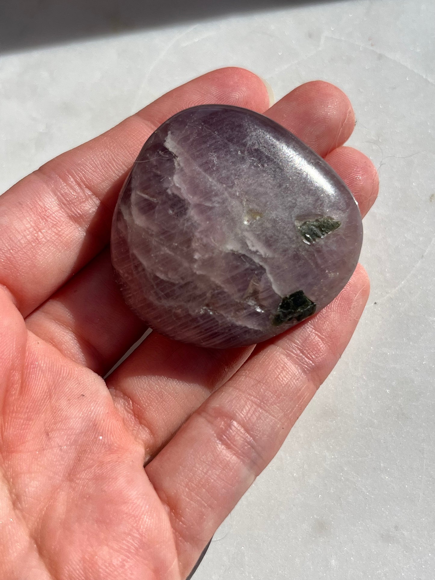 Purple Anhydrite Palmstone