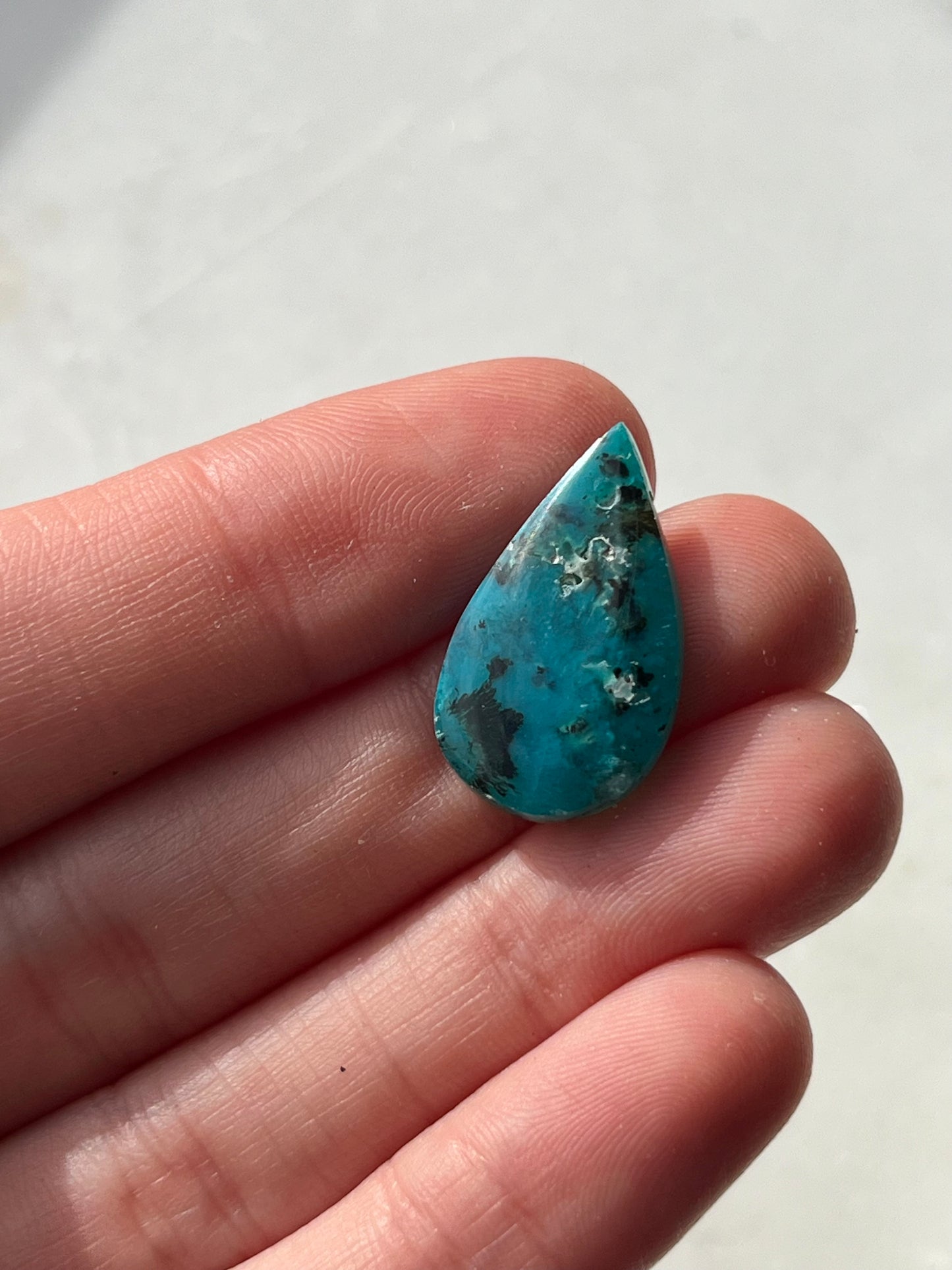 Indonesian Chrysocolla Chalcedony Cabochon w/Tenorite & Cuprite (You Choose)