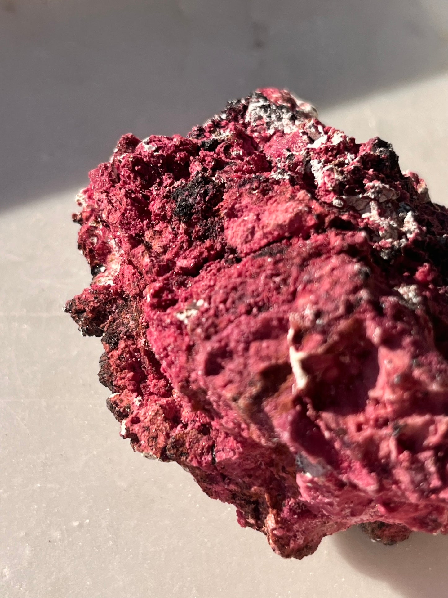 Rare “Red Velvet” Variscite in Limestone Specimen #7