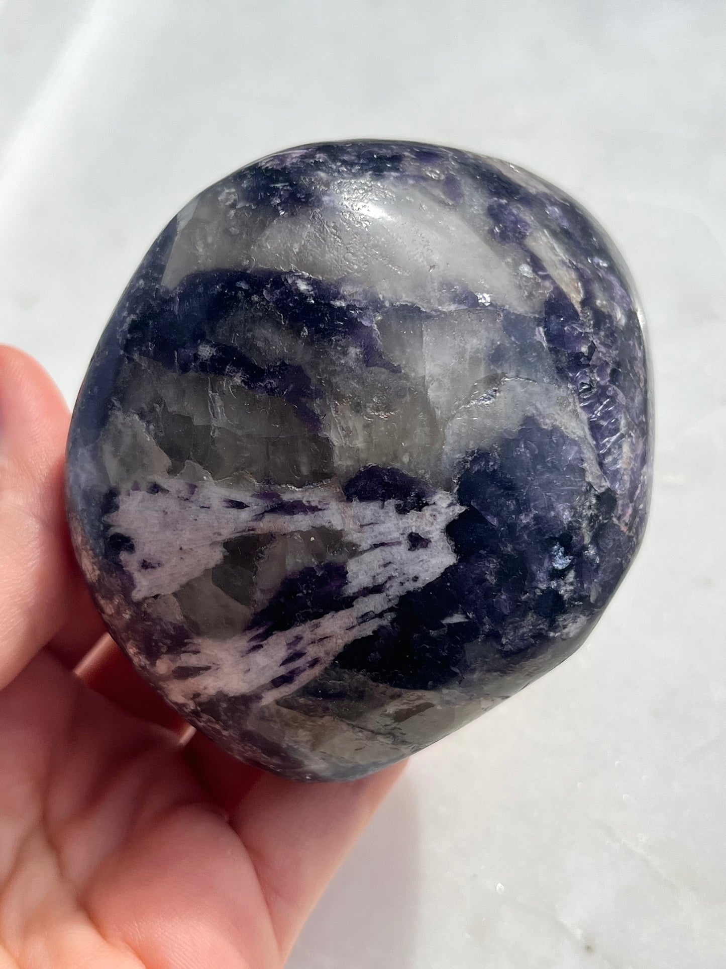 Lepidolite Freeform w/Smokey Quartz & Silver Mica #1