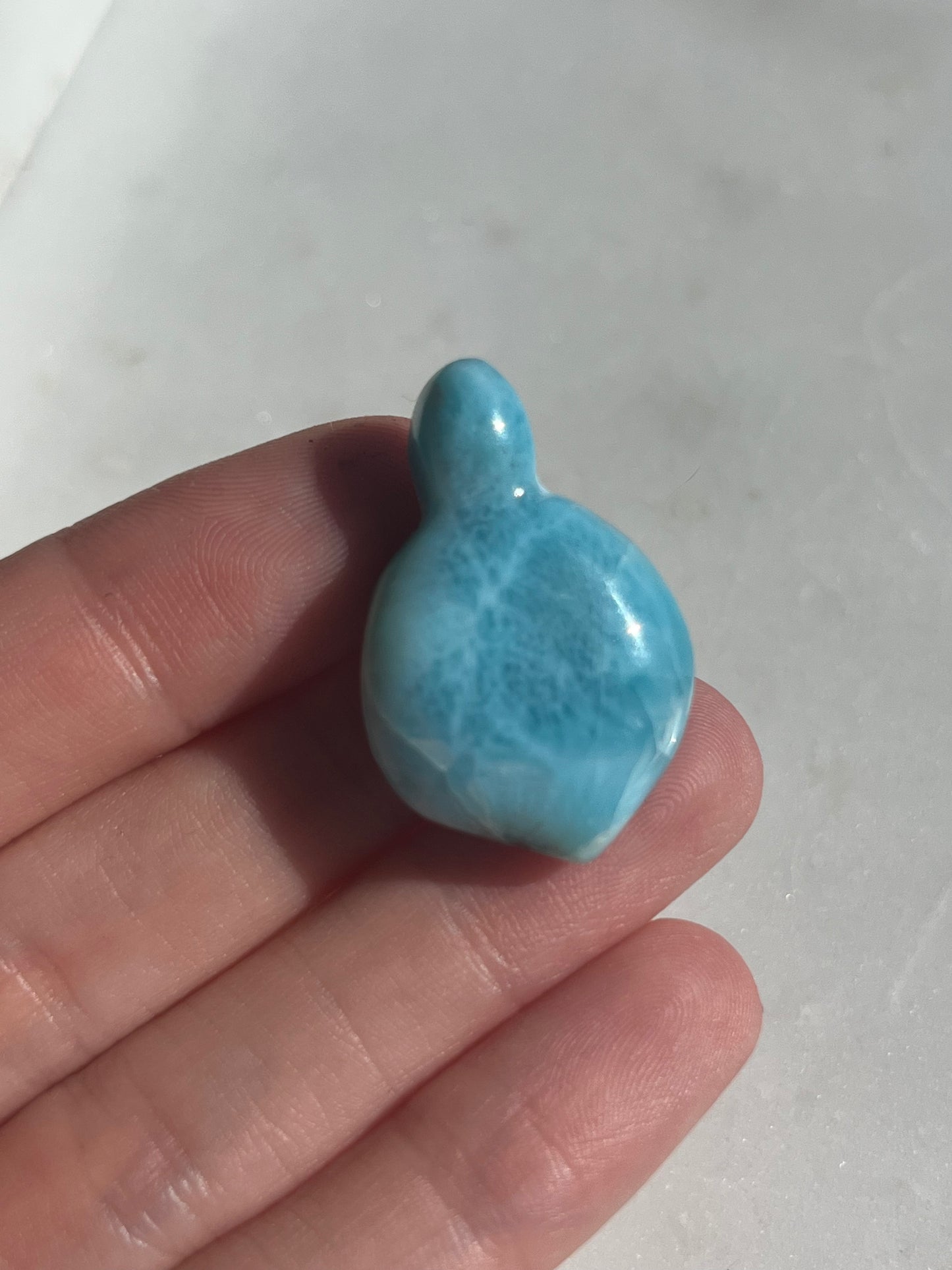 A Grade Larimar Turtle Carving #3