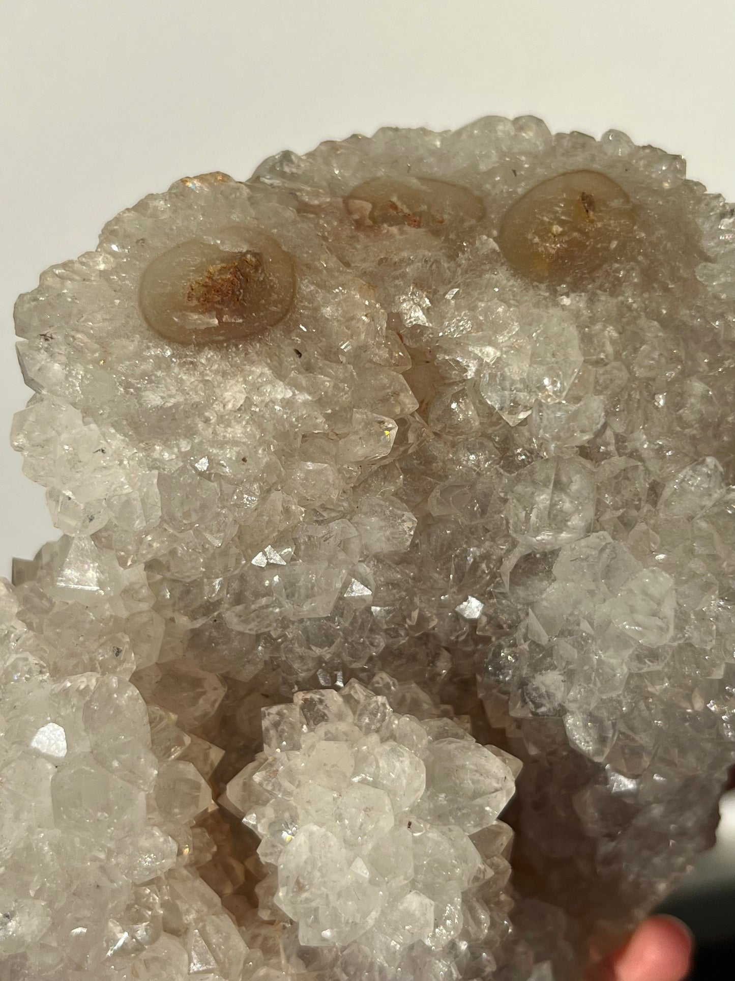 1.69kg Stalactite Hematoid Quartz Cluster w/Agate Ring Cores