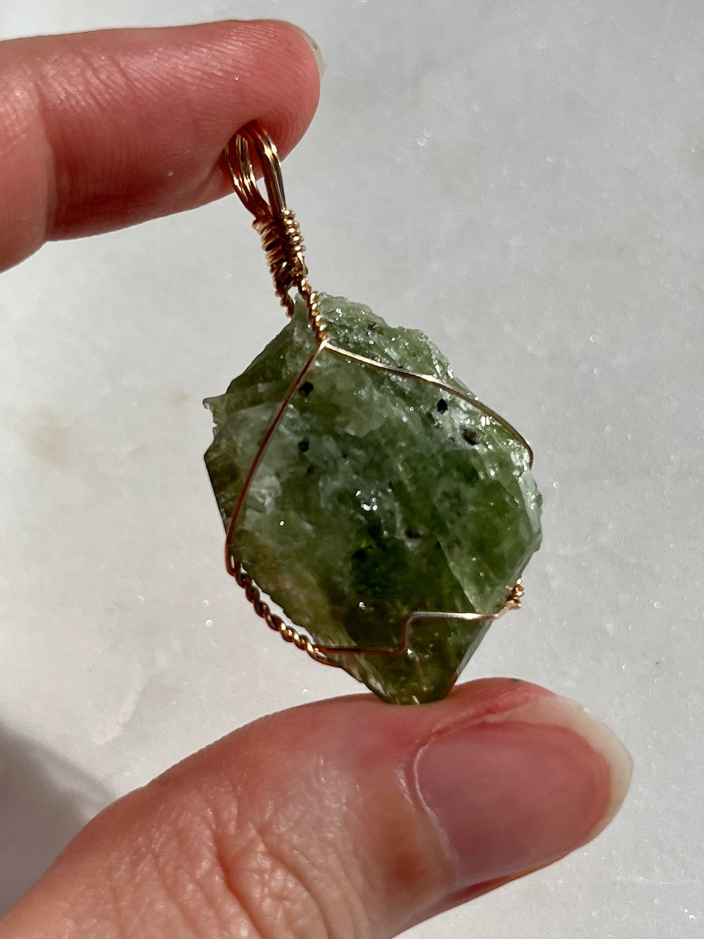Gemmy Diopside Wire Wrap (14kt Gold Filled)
