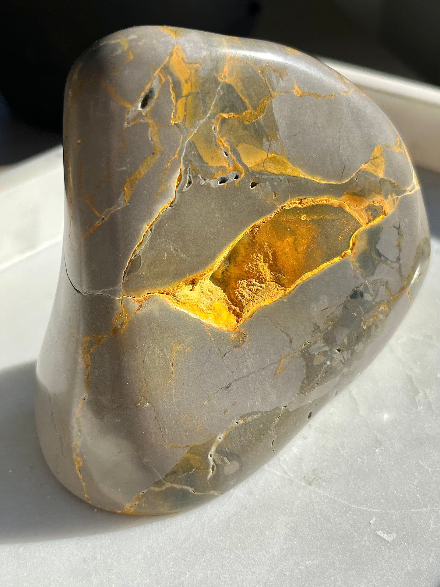 Rare Orbicular Bumblebee Jasper Polished Freeform #4