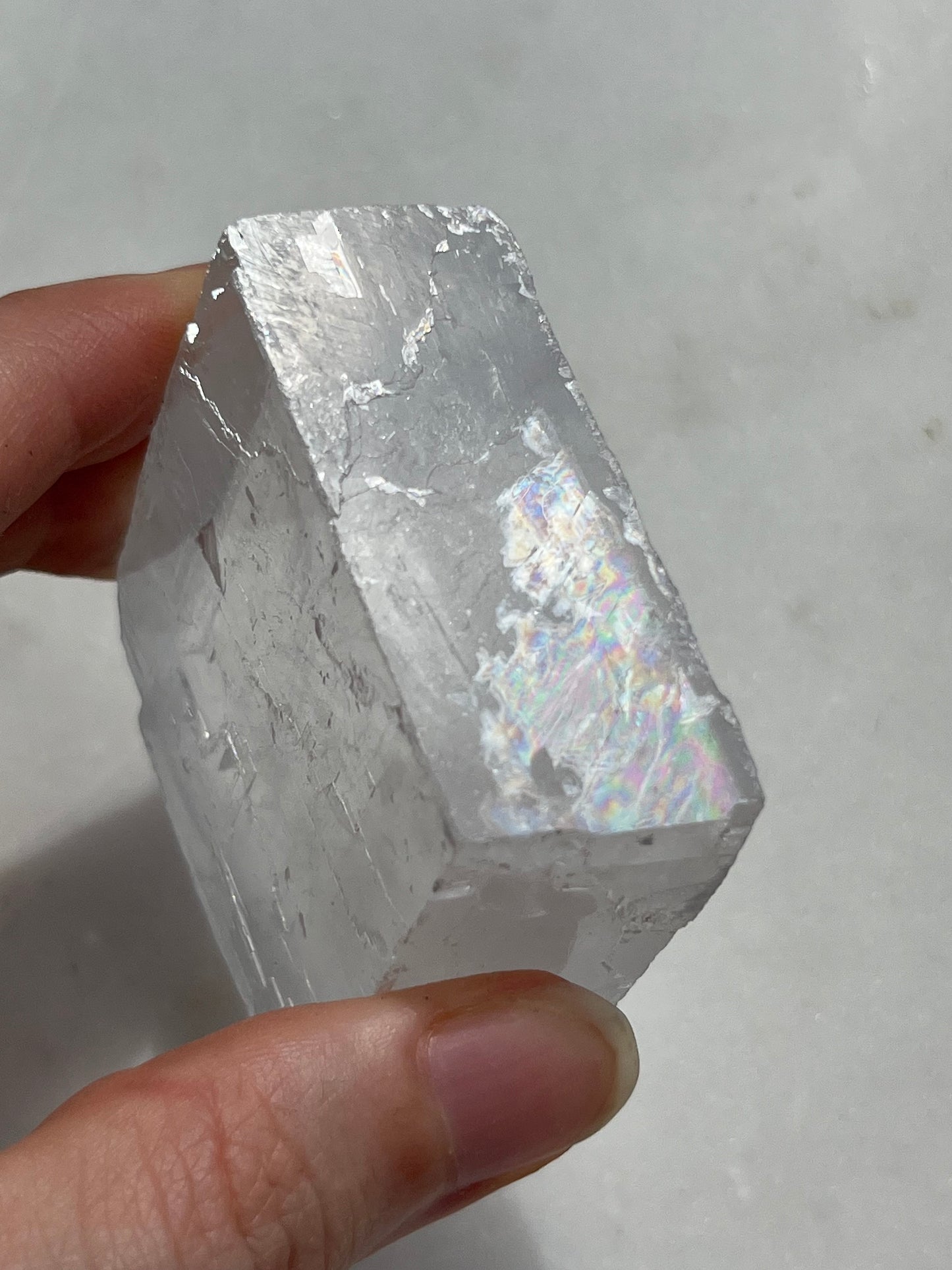 Optical Calcite Rhombohedron Specimen