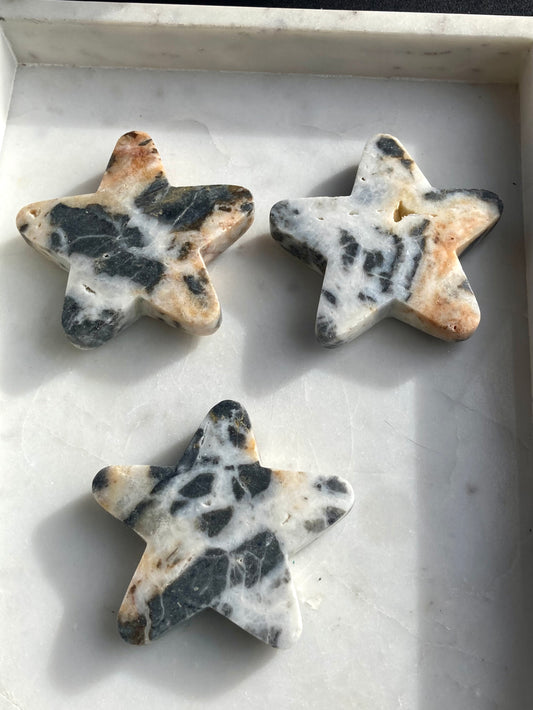 橙色碧玉星雕