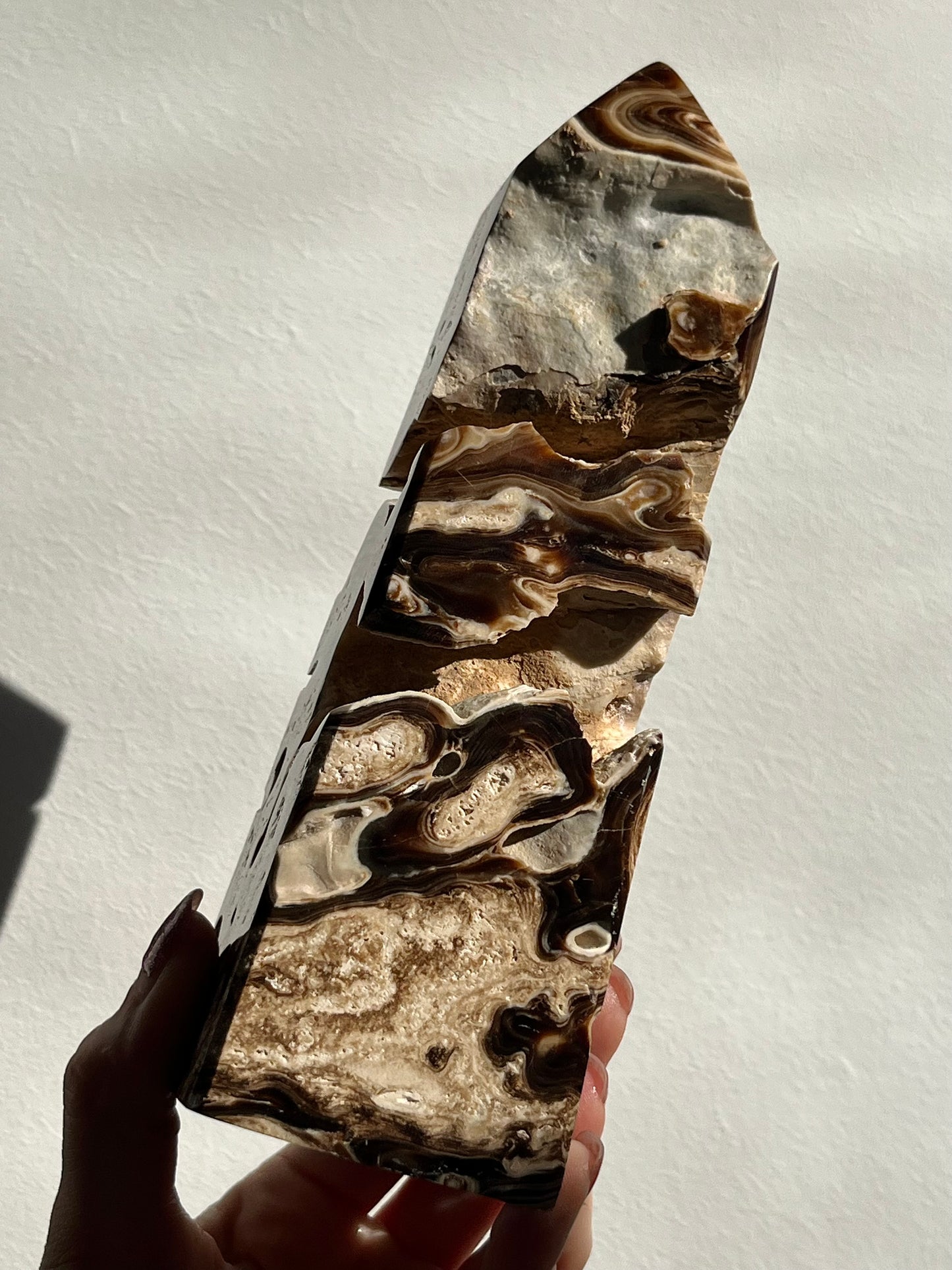 Cavernous Chocolate Calcite Tower