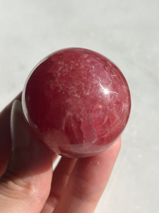 Gel Rhodochrosite Sphere w/Copper Inclusions (You Choose)