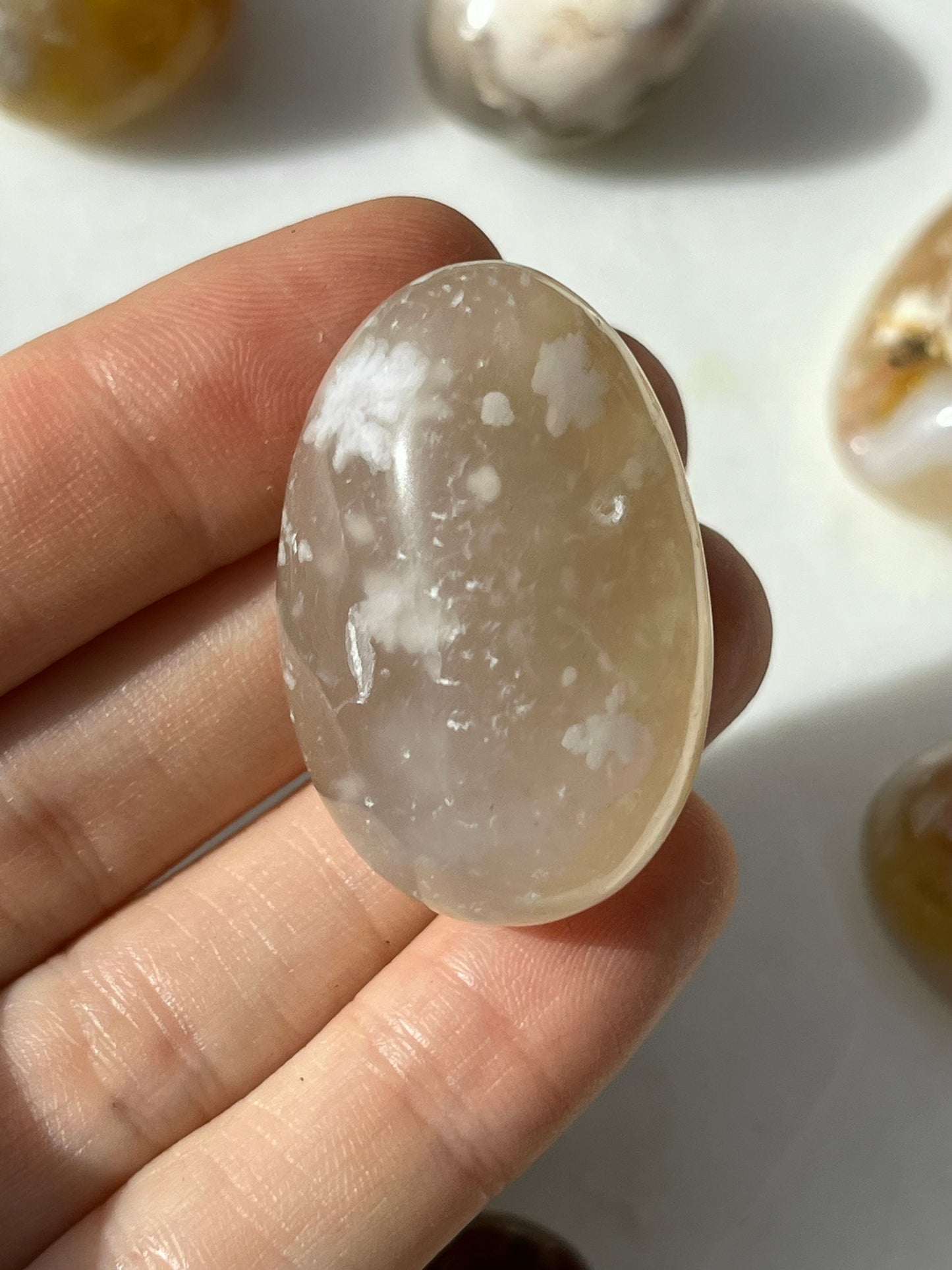 Flower Agate Tumbled Stone
