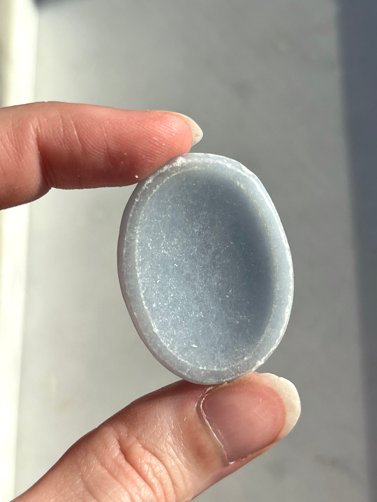 Angelite Worry Stone (Perfectly Imperfect)