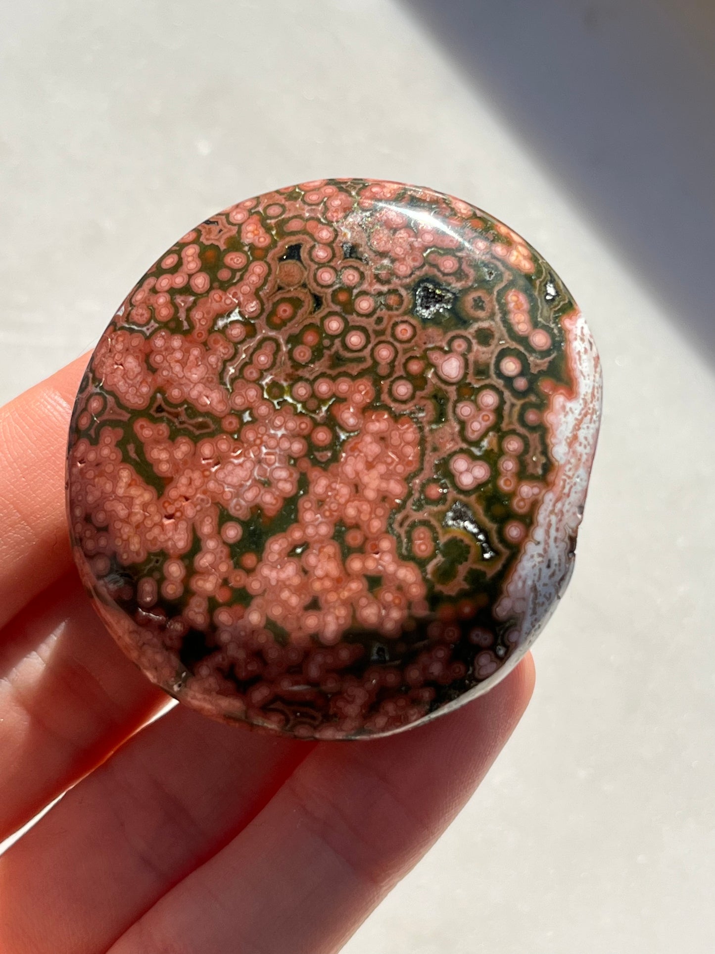 Veinless Ocean Jasper Palmstone #29