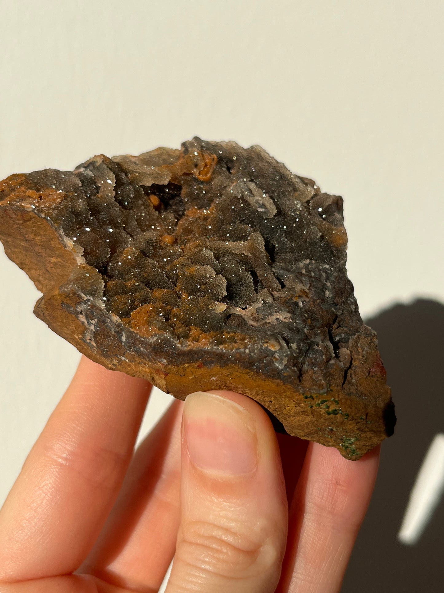 Druzy Dolomite Quartz Coated Cluster on Iron Hematite Base #10