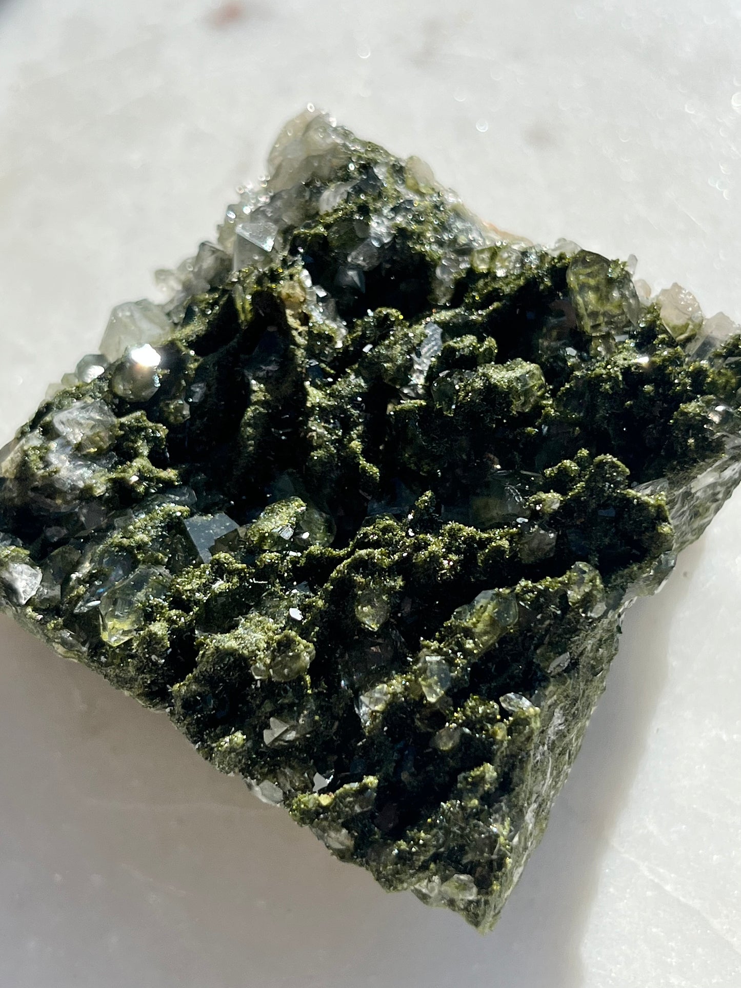 "Inner Earth" Epidote on Quartz Specimen #10
