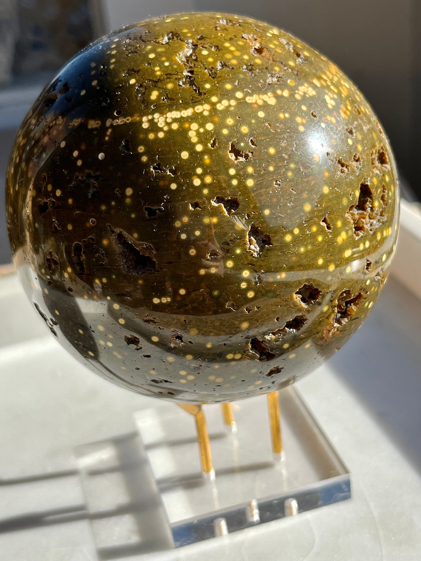 圆形海洋碧玉球体