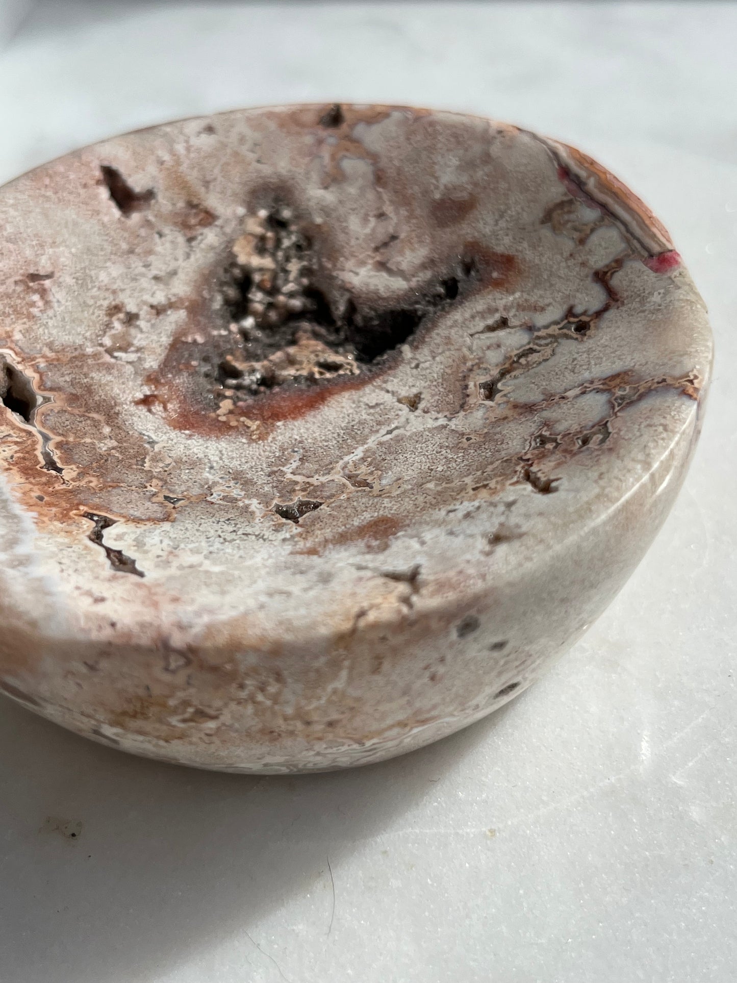 Indonesian Pink Crazy Lace Agate Bowl #B