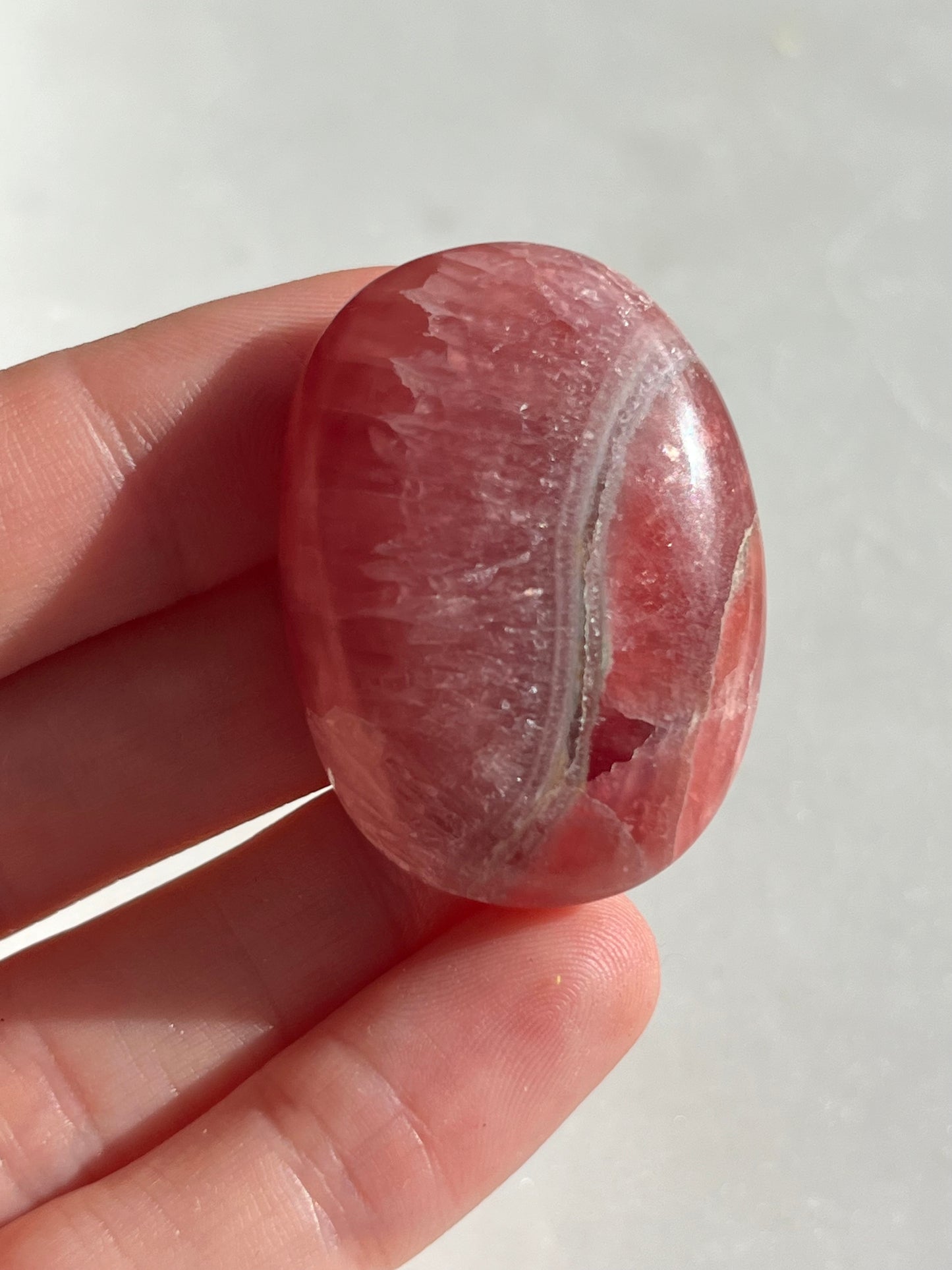 Gemmy Gel Rhodochrosite Palmstone (You Choose)