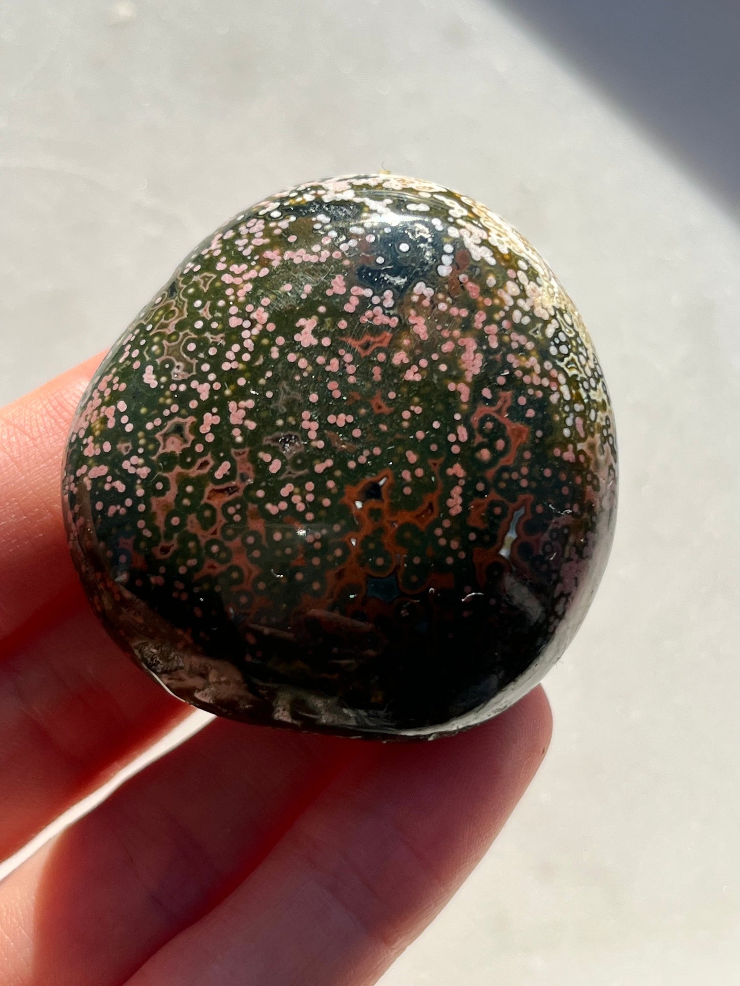 Veinless Ocean Jasper Palmstone #39