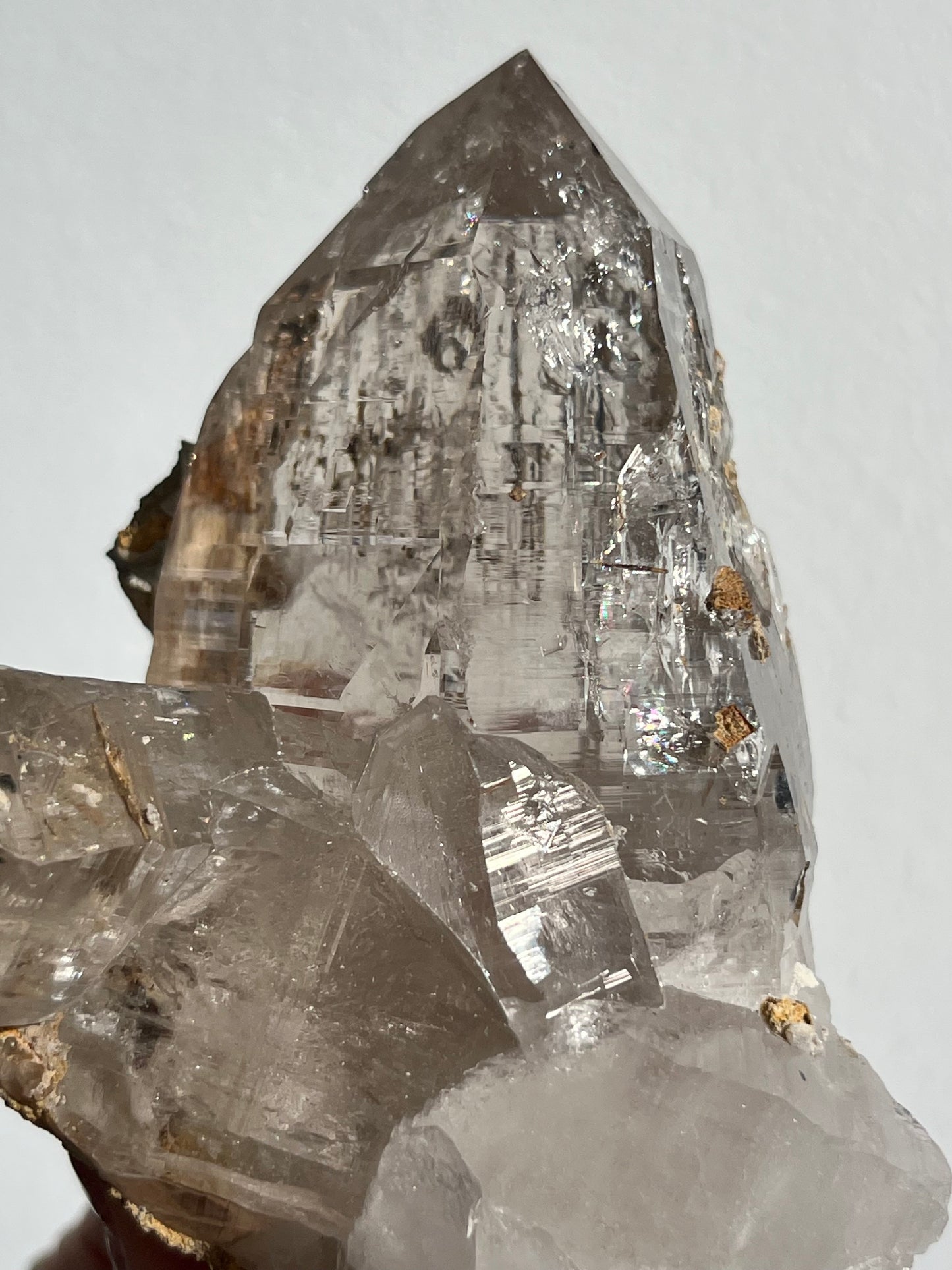 Water Clear Himalayan Smokey Quartz Cluster w/Siderite #3