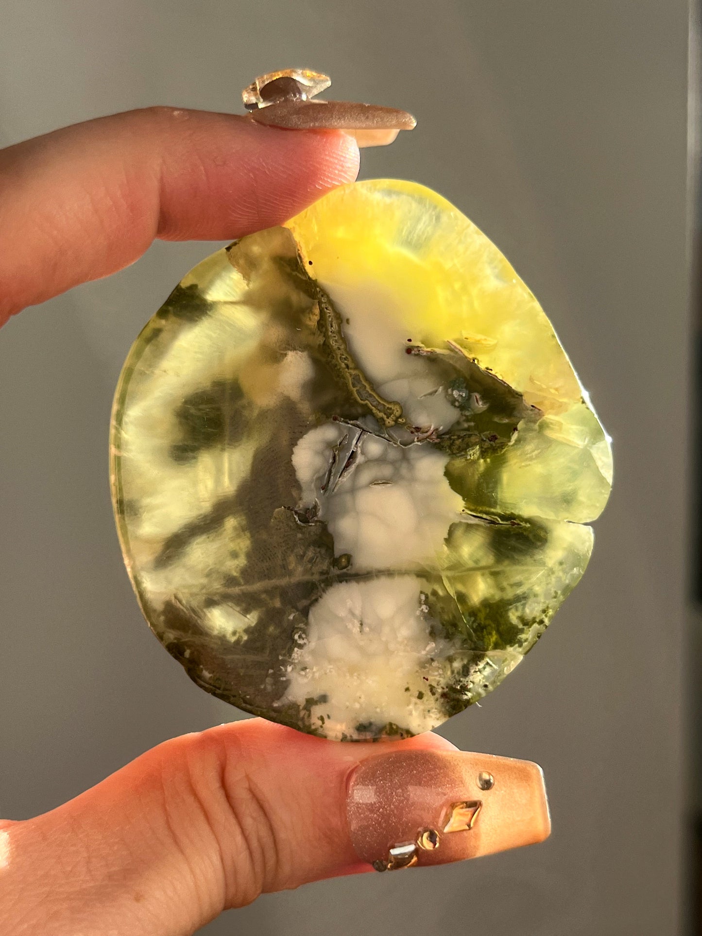 AA Grade Australian Prehnite & Natrolite Polished Freeform #A