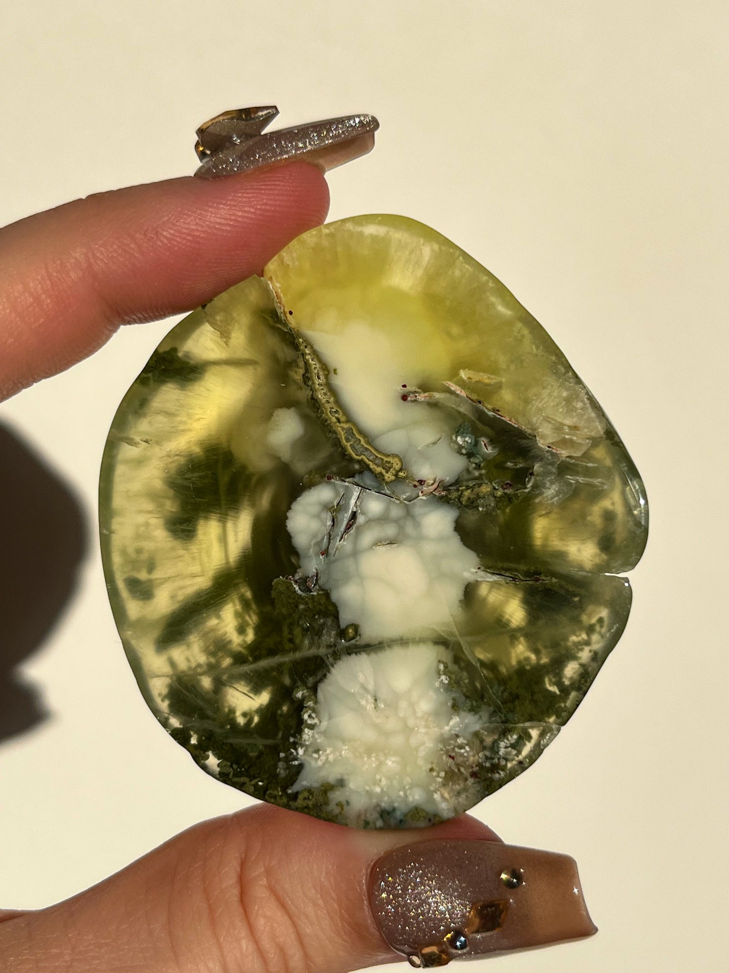 AA Grade Australian Prehnite & Natrolite Polished Freeform #A