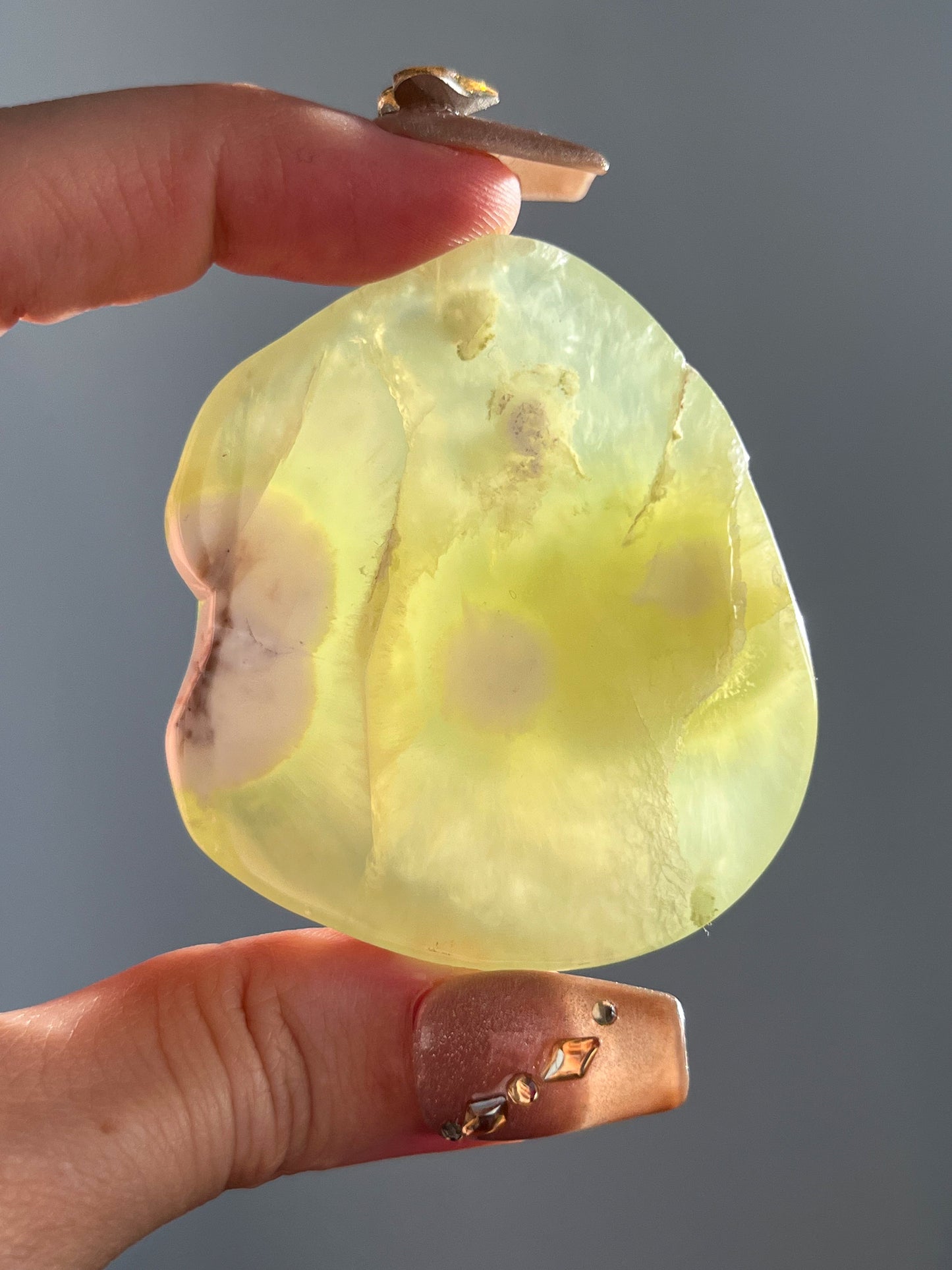 AA Grade Australian Prehnite & Natrolite Polished Freeform #D