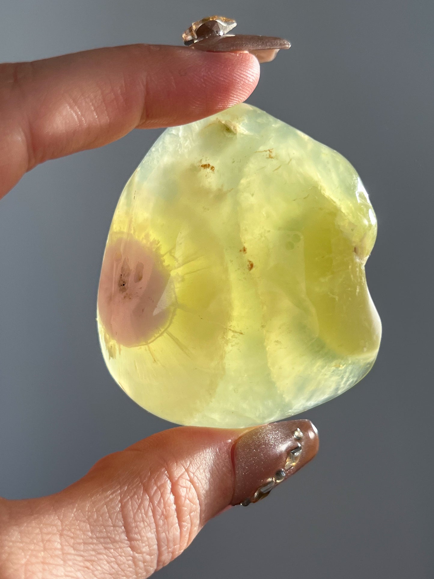 AA Grade Australian Prehnite & Natrolite Polished Freeform #D
