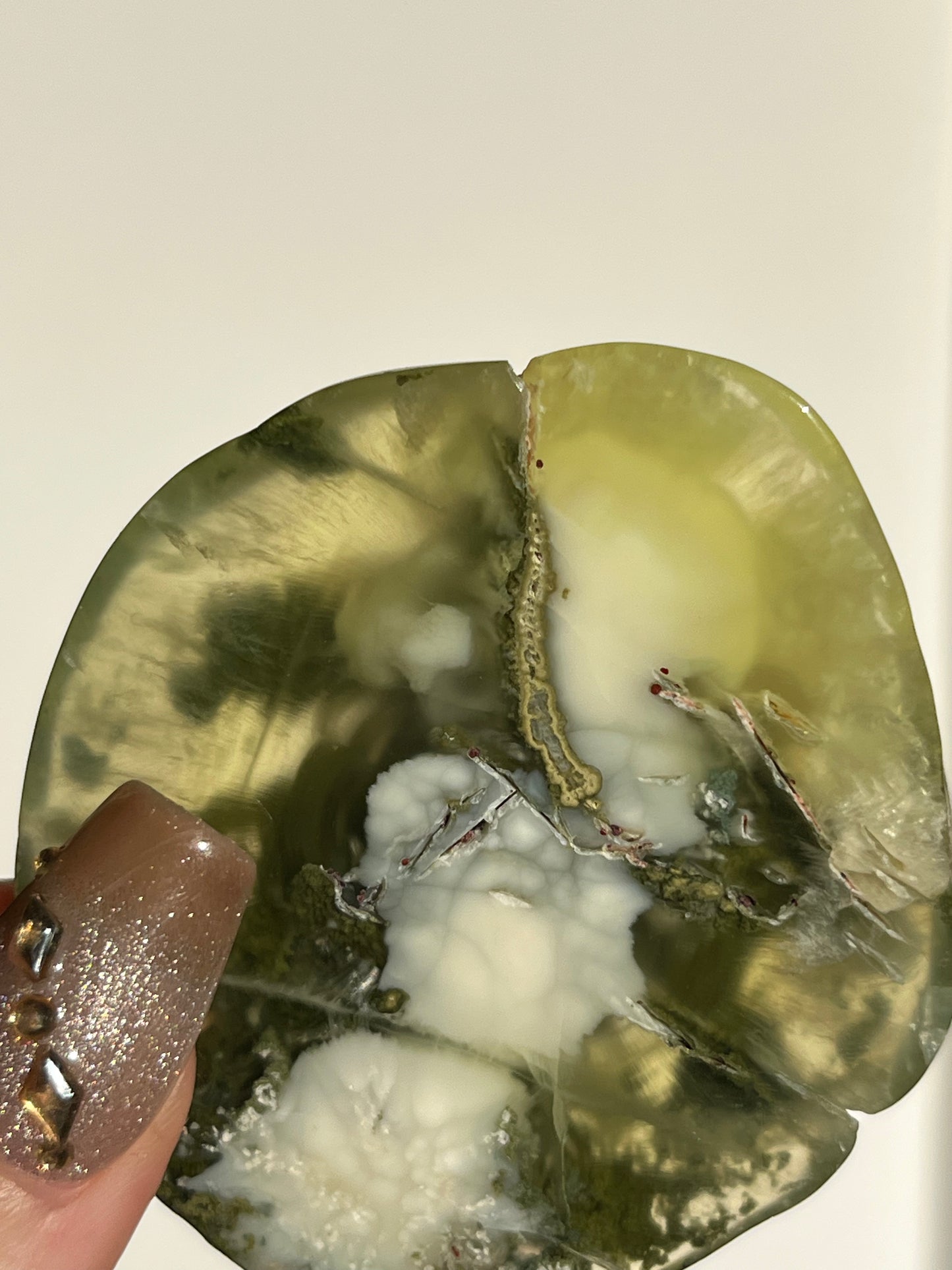 AA Grade Australian Prehnite with Natrolite Polished Freeform E