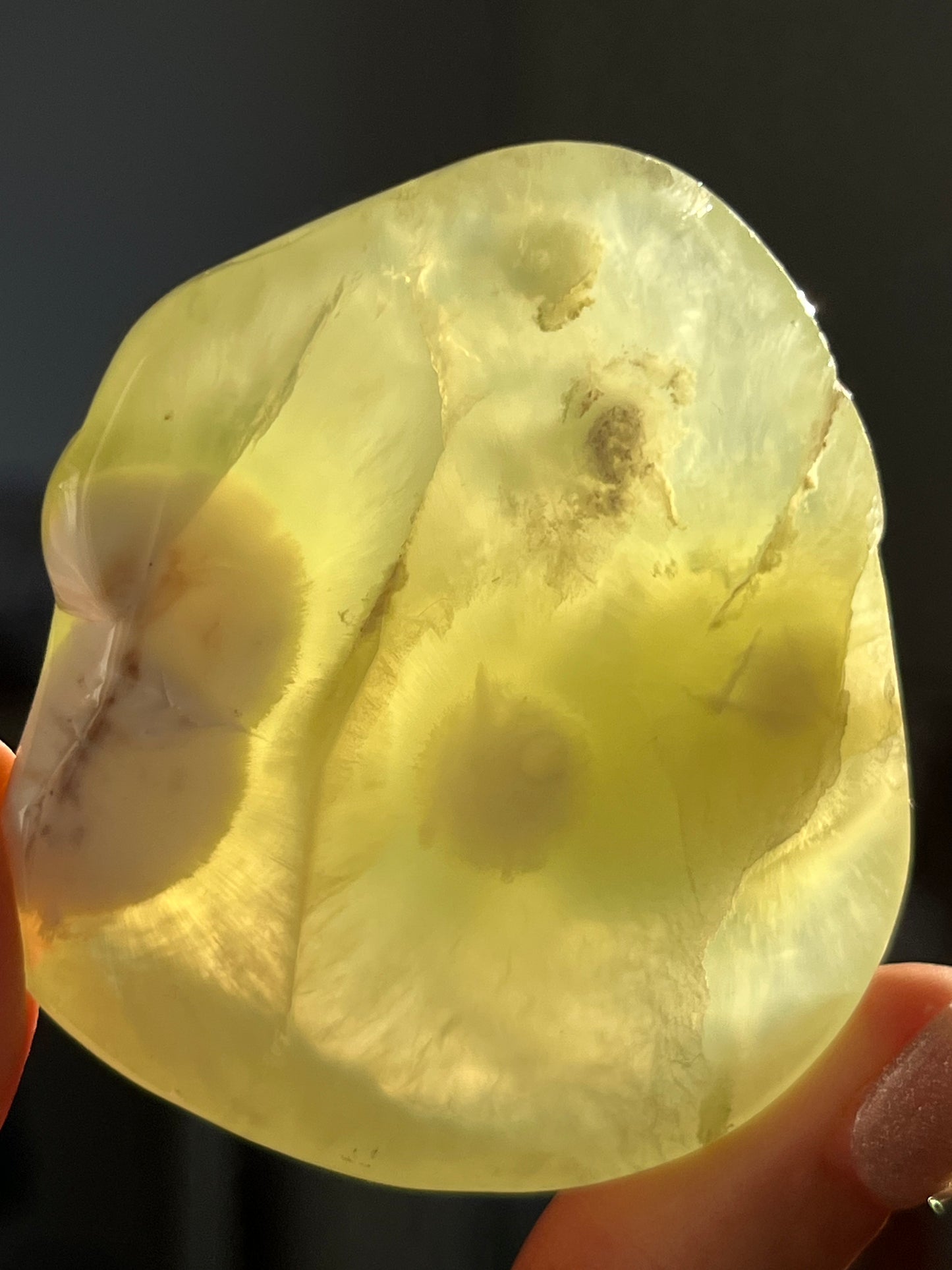 AA Grade Australian Prehnite with Natrolite Polished Freeform F