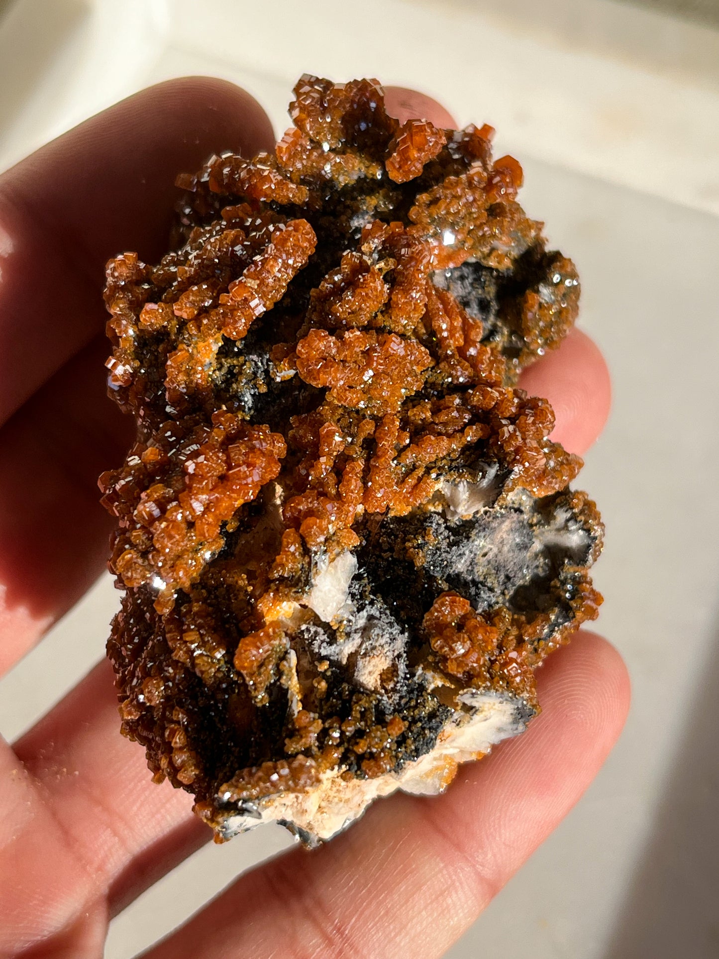 A Grade Vanadinite on Barite Specimen #C