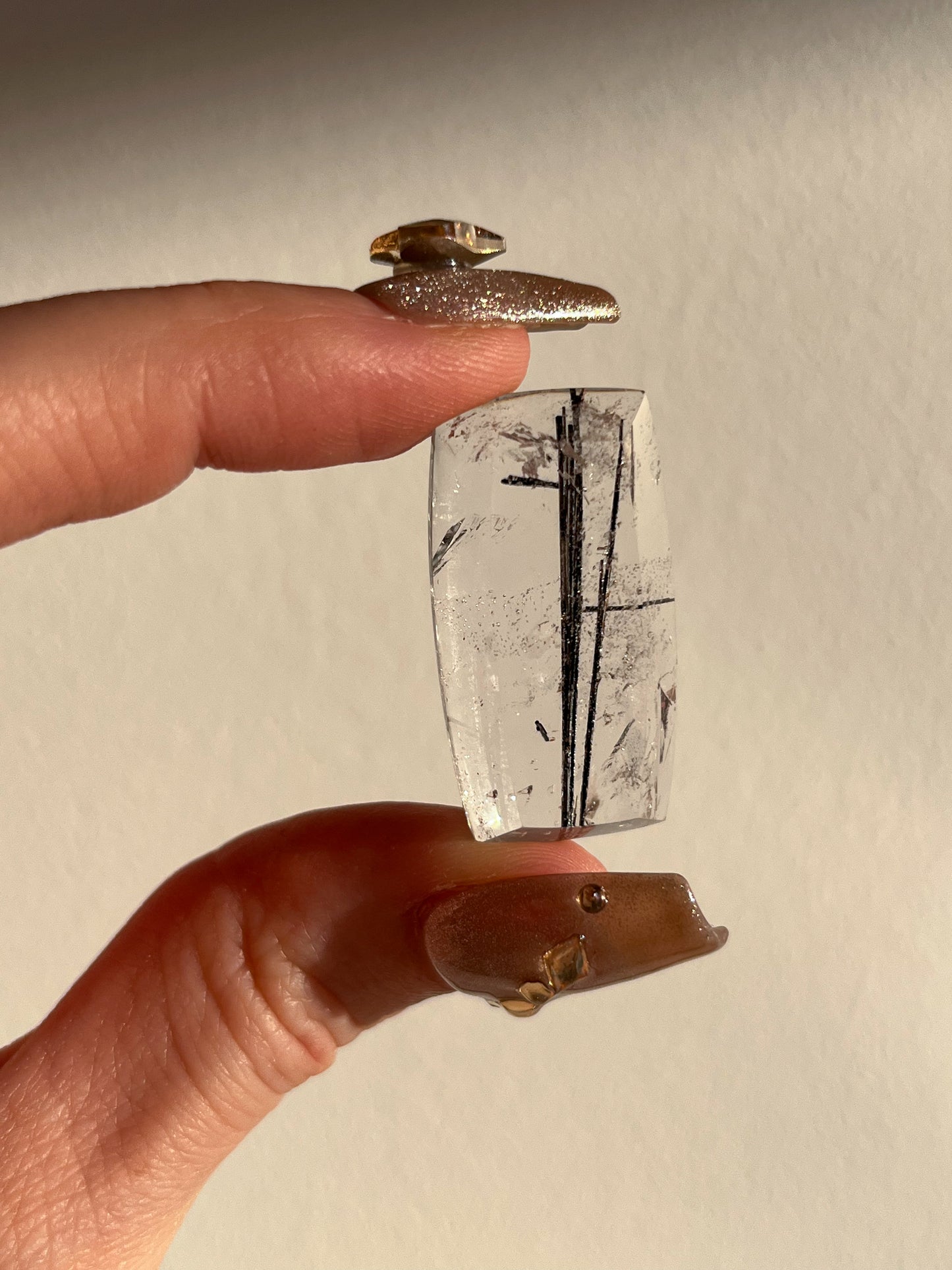 AA Grade Tourmalinated Quartz Cabochon #1