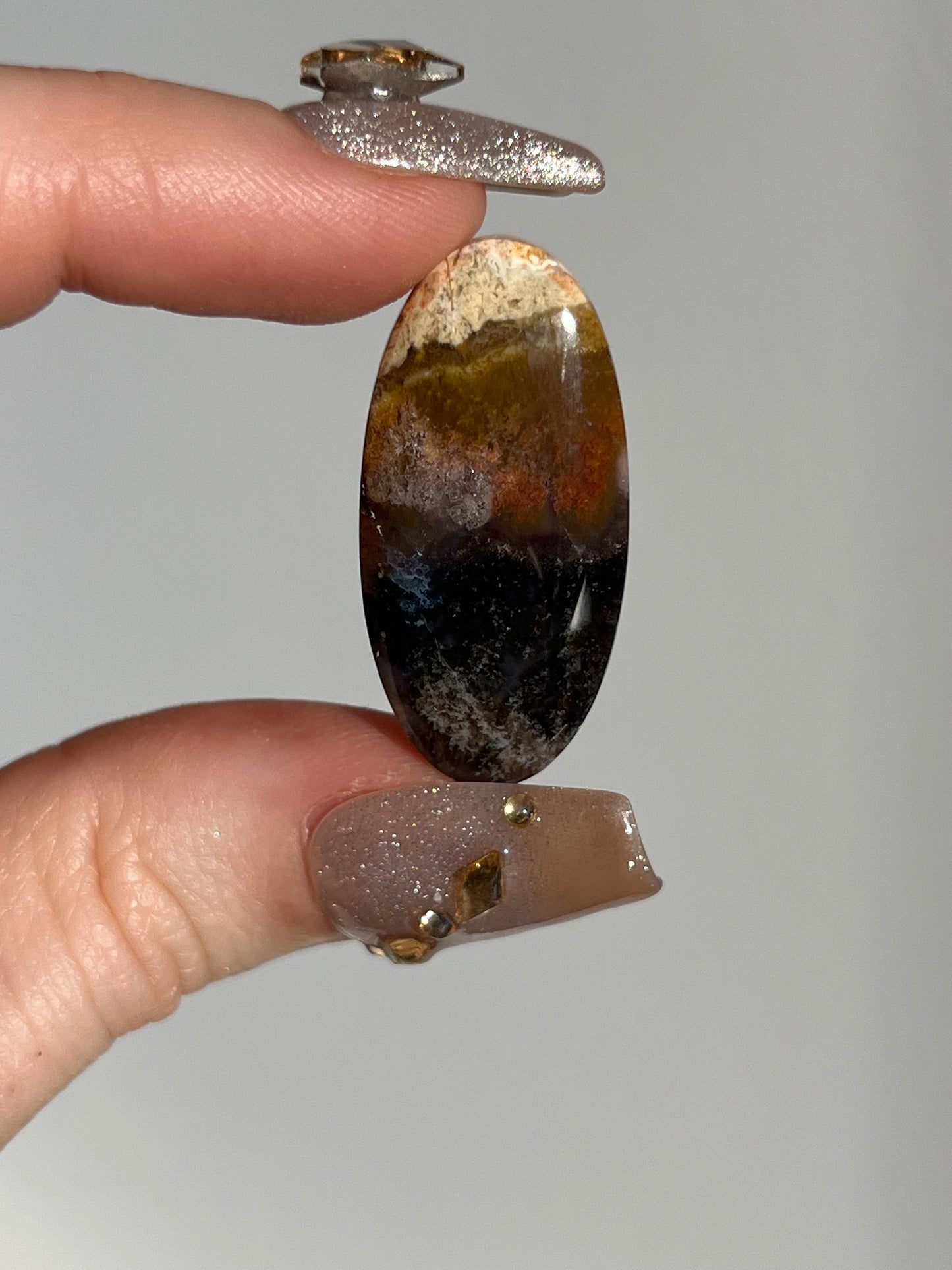Petrified Wood and Marcasite Oval Cabochon (You Choose)