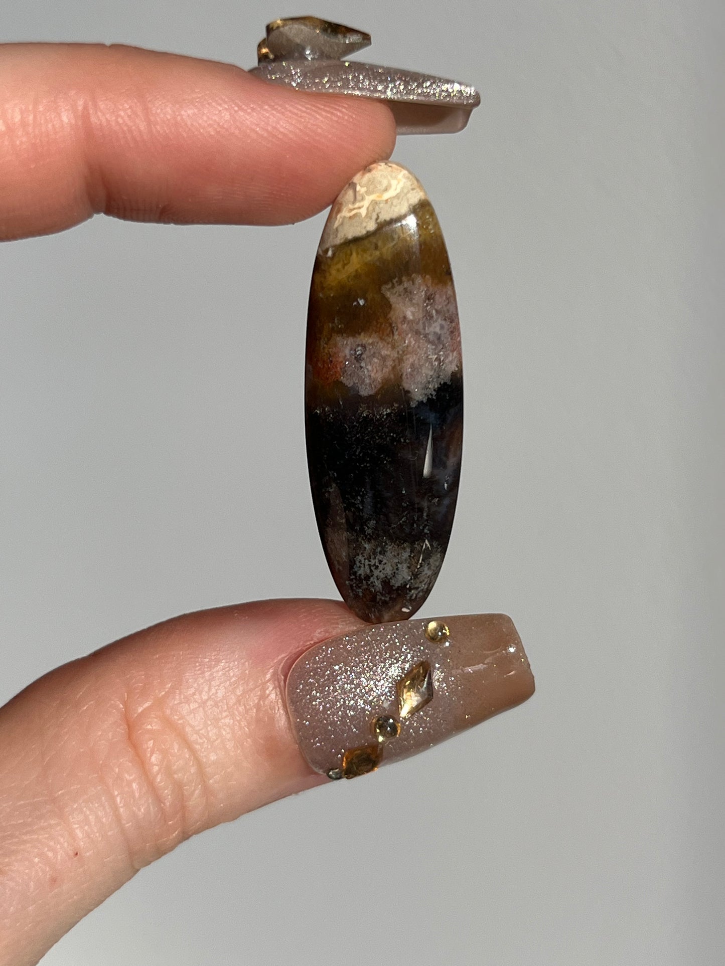 Petrified Wood and Marcasite Oval Cabochon (You Choose)