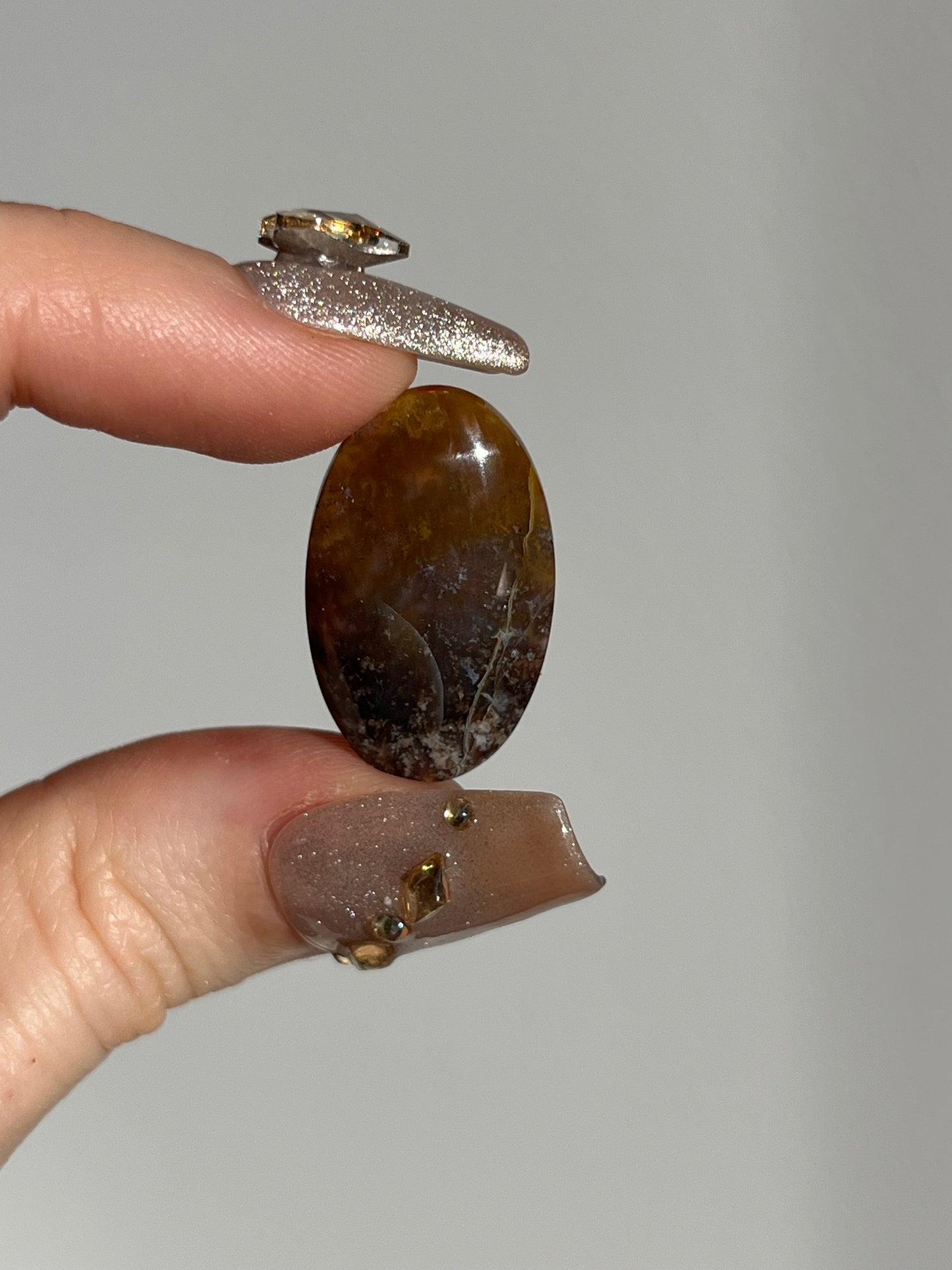 Petrified Wood and Marcasite Oval Cabochon (You Choose)