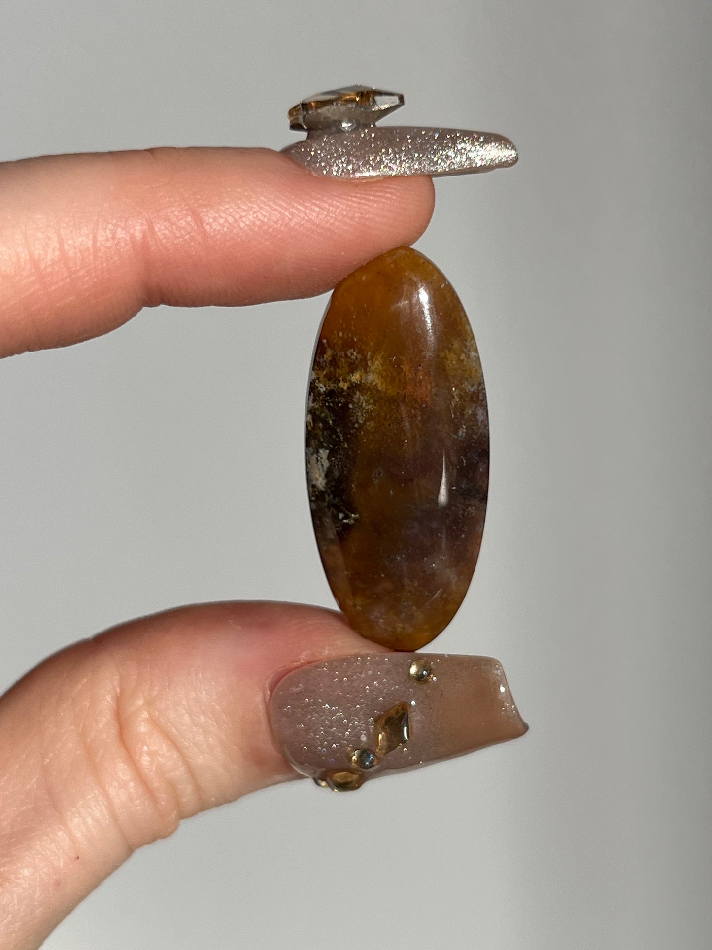 Petrified Wood and Marcasite Oval Cabochon (You Choose)