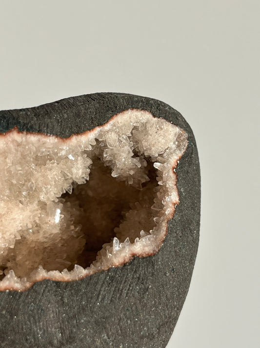 Peach Heulandite Geode Cave in Basalt AJ