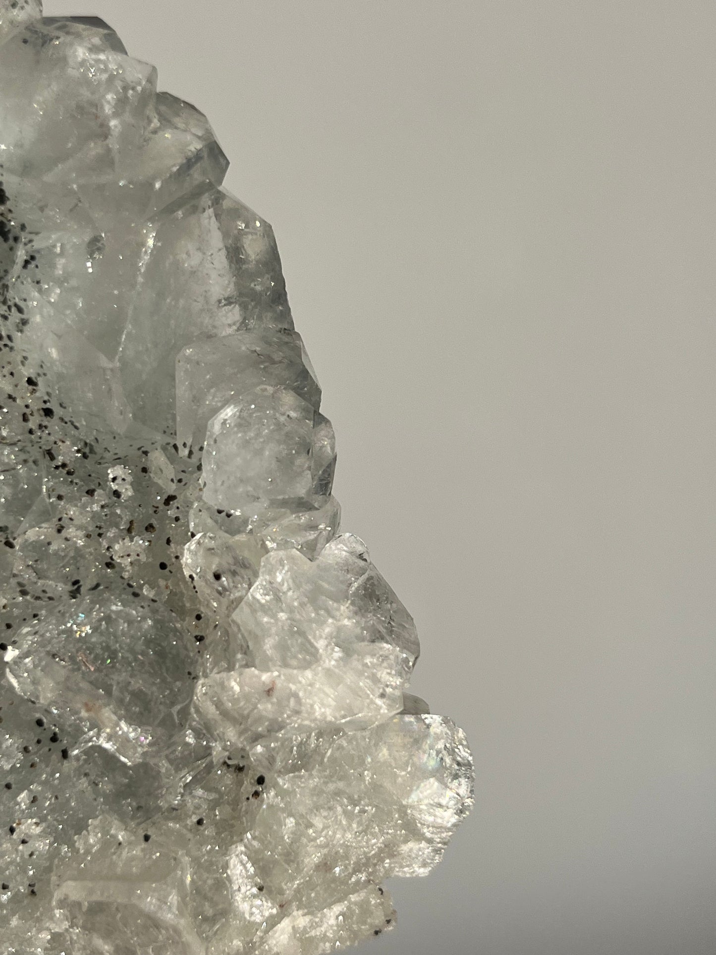 Apophyllite with Grey Chalcedony Specimen (Self-standing)