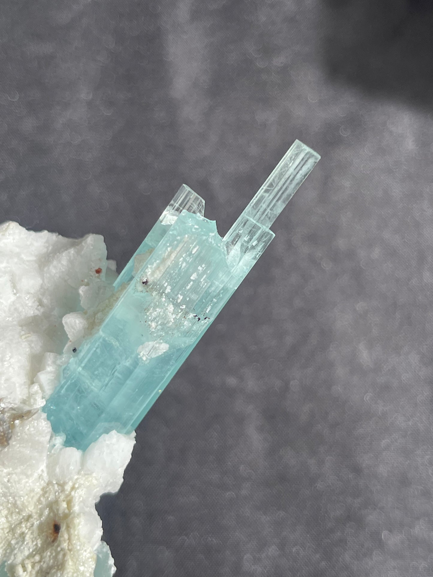 'Takht' Aquamarine with Feldspar, Muscovite and Spessartine Garnet Specimen A (Collector’s Choice)