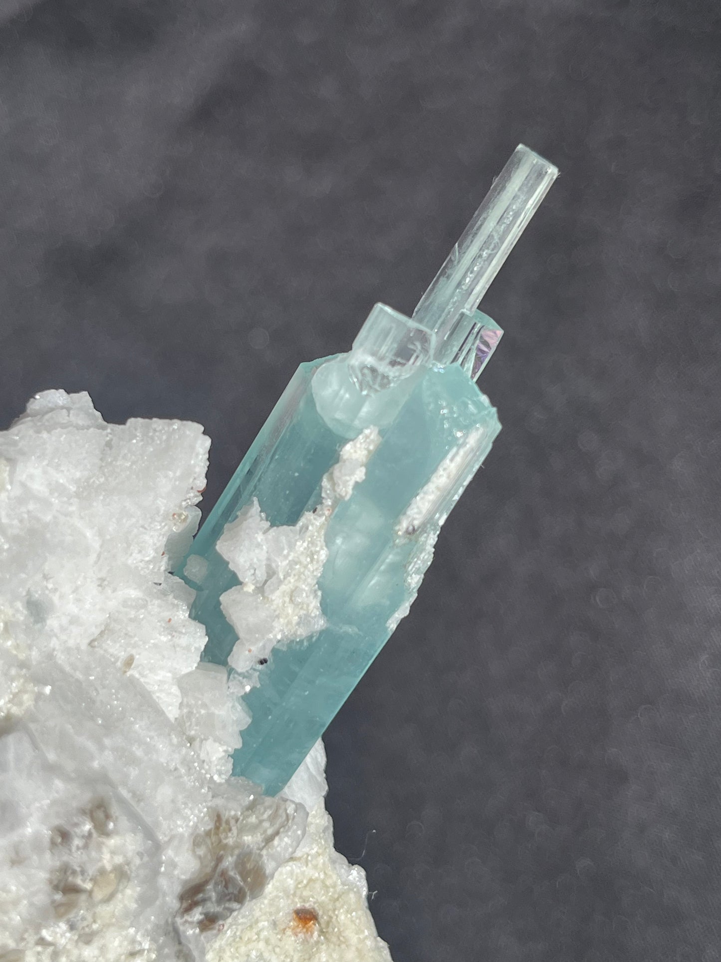 'Takht' Aquamarine with Feldspar, Muscovite and Spessartine Garnet Specimen A (Collector’s Choice)