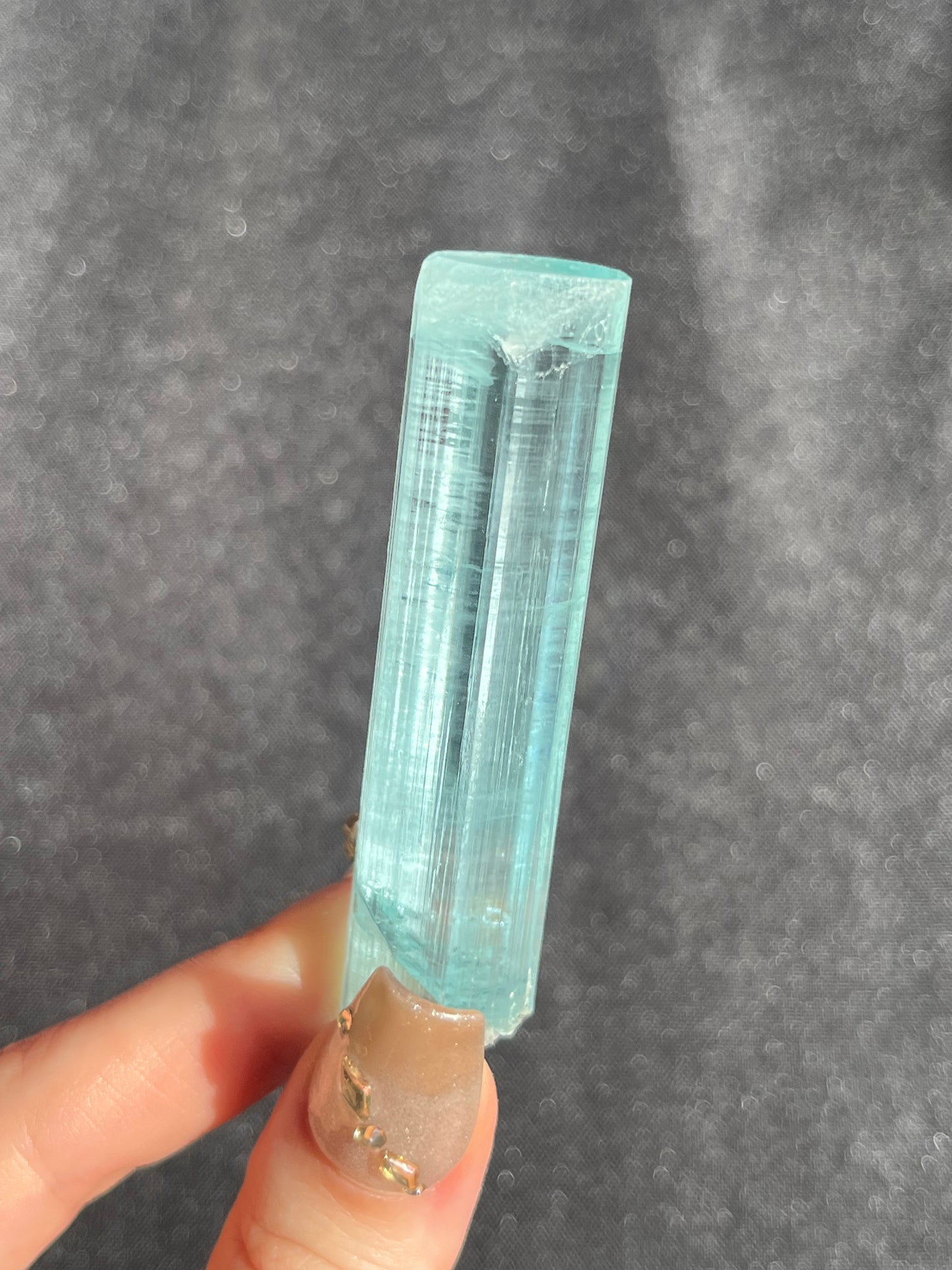 'Chanan' Aquamarine Specimen with Fingerprint Pattern in Termination C (Collector’s Choice)