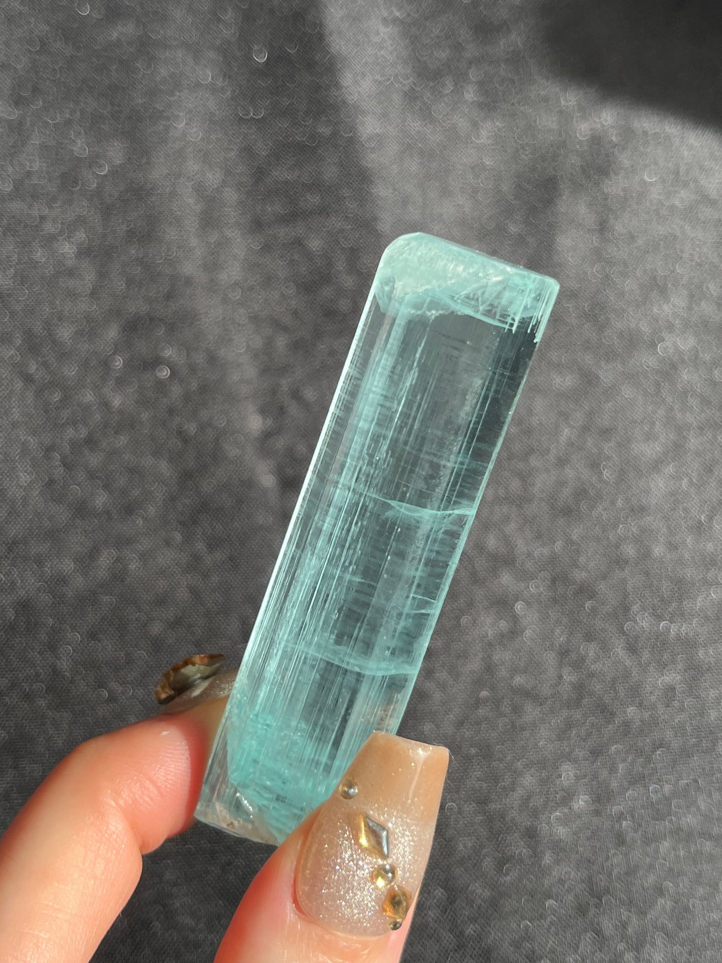 'Chanan' Aquamarine Specimen with Fingerprint Pattern in Termination C (Collector’s Choice)