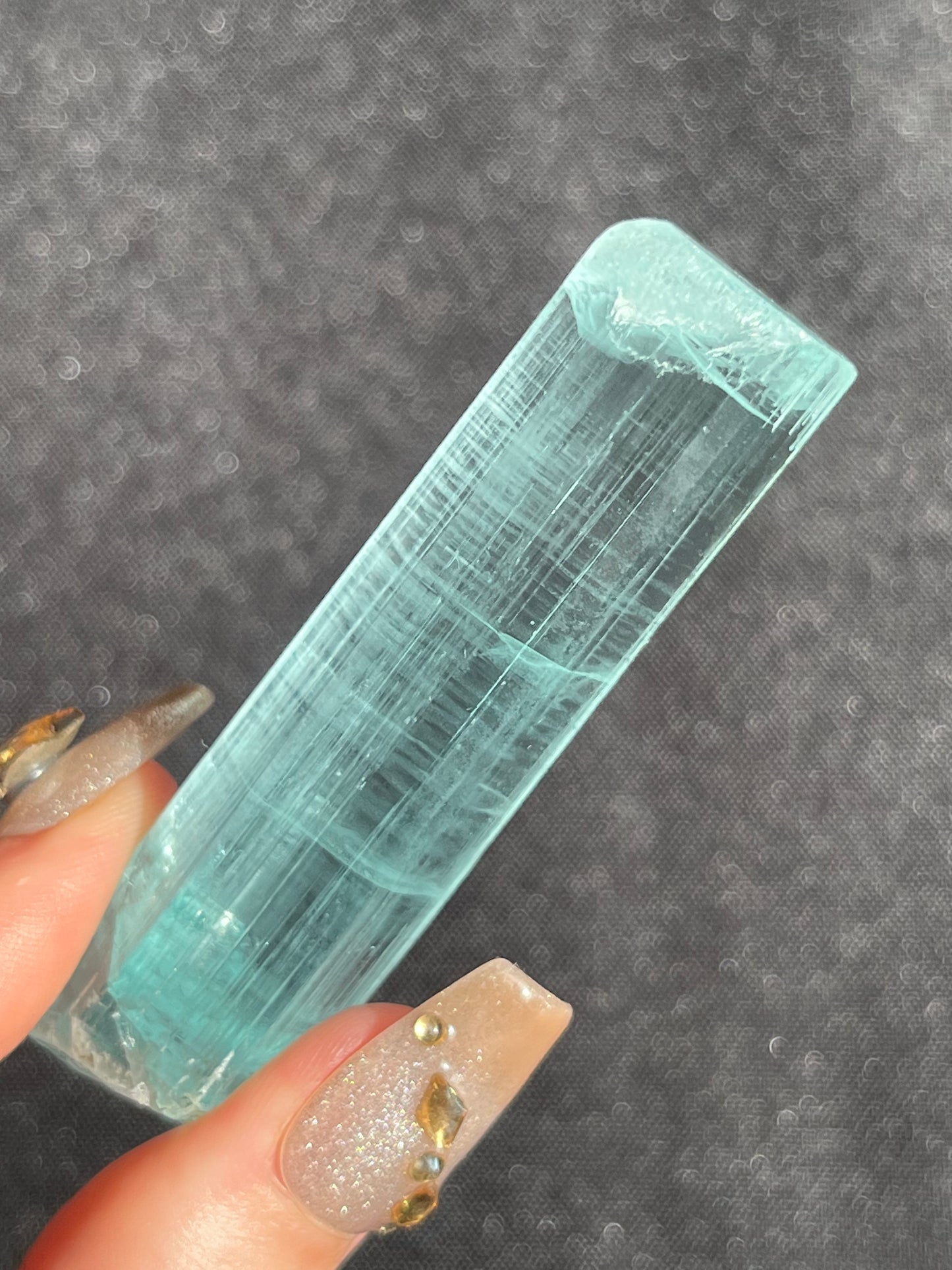 'Chanan' Aquamarine Specimen with Fingerprint Pattern in Termination C (Collector’s Choice)