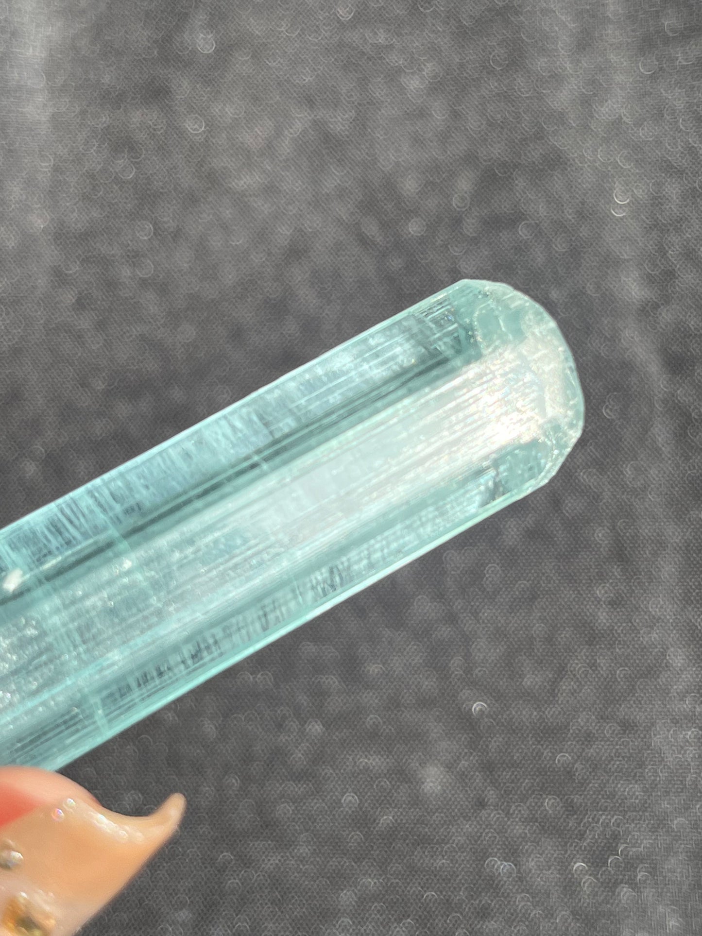 'Chanan' Aquamarine Specimen with Fingerprint Pattern in Termination C (Collector’s Choice)