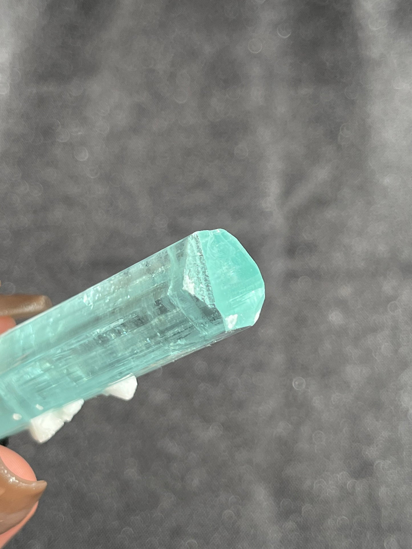 “Kali” Aquamarine with Feldspar, Schorl Black Tourmaline and Spessartine Garnet Specimen D (Collector’s Choice)
