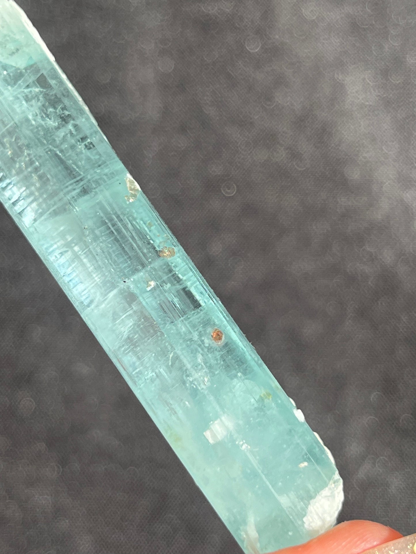 Aquamarine with Intra-Muscovite Inclusions and Feldspar Specimen H