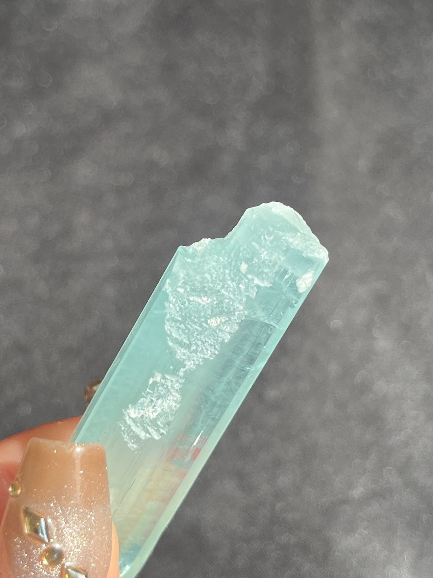 Aquamarine with Etched Termination Specimen J